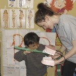 One Peruvian youngster enjoys learning all about the benefits of regular teeth brushing