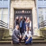 Chinese students outside Dental Hospital