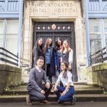 Chinese students outside Dental Hospital