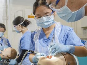 Sun Yat Sen students practising their clinical skills