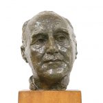 A bronze bust of William Boyd