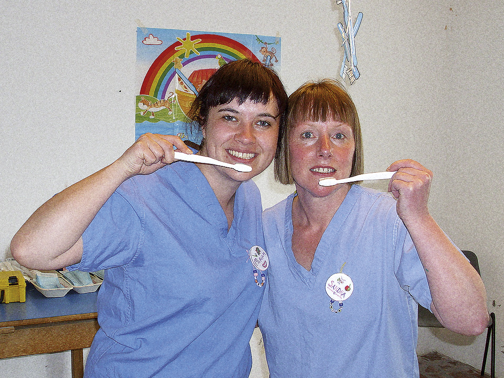 Community dentist Miriam fraser and her colleague Sandra Christie