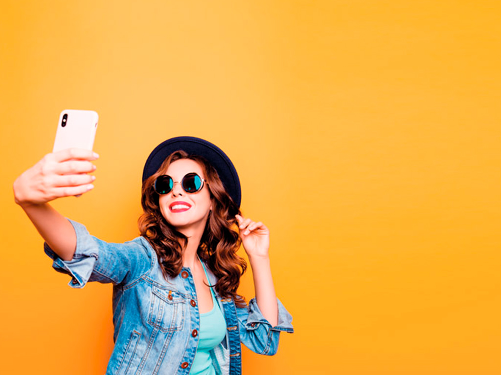 Young lady taking a selfie