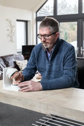 Colleagues have provided 3D models, hand-pieces and orthodontic appliances to help Grant in his rehabilitation
