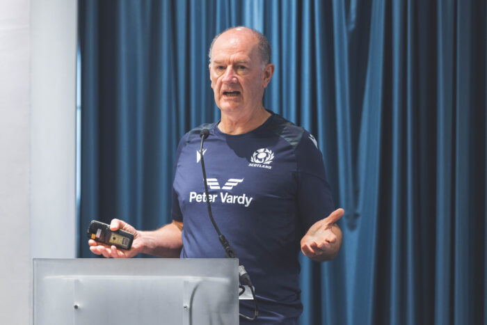 Speaker James Robson delivers his presentation.